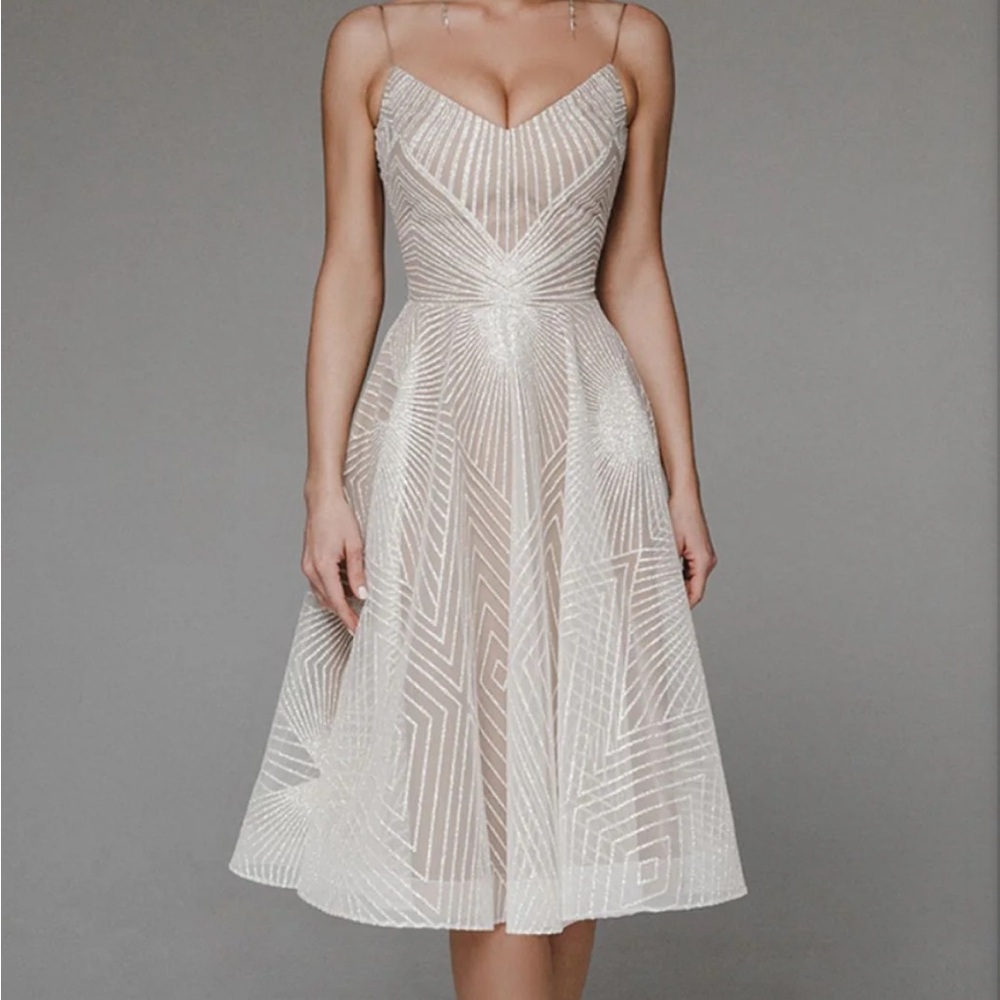 THALASSA - SPARKLY MID LENGTH PARTY DRESS